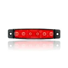 Fanalino Slim 6 LED Rosso