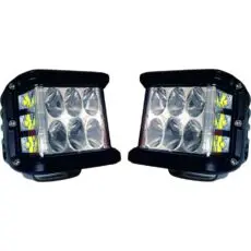 Kit 2 Fari Da Lavoro LED 12/24V Alta Potenza 24W Quadrati-rotondi