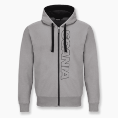 Felpa Scania Con Cappuccio E Zip Base Grigio Pietra Da Uomo
