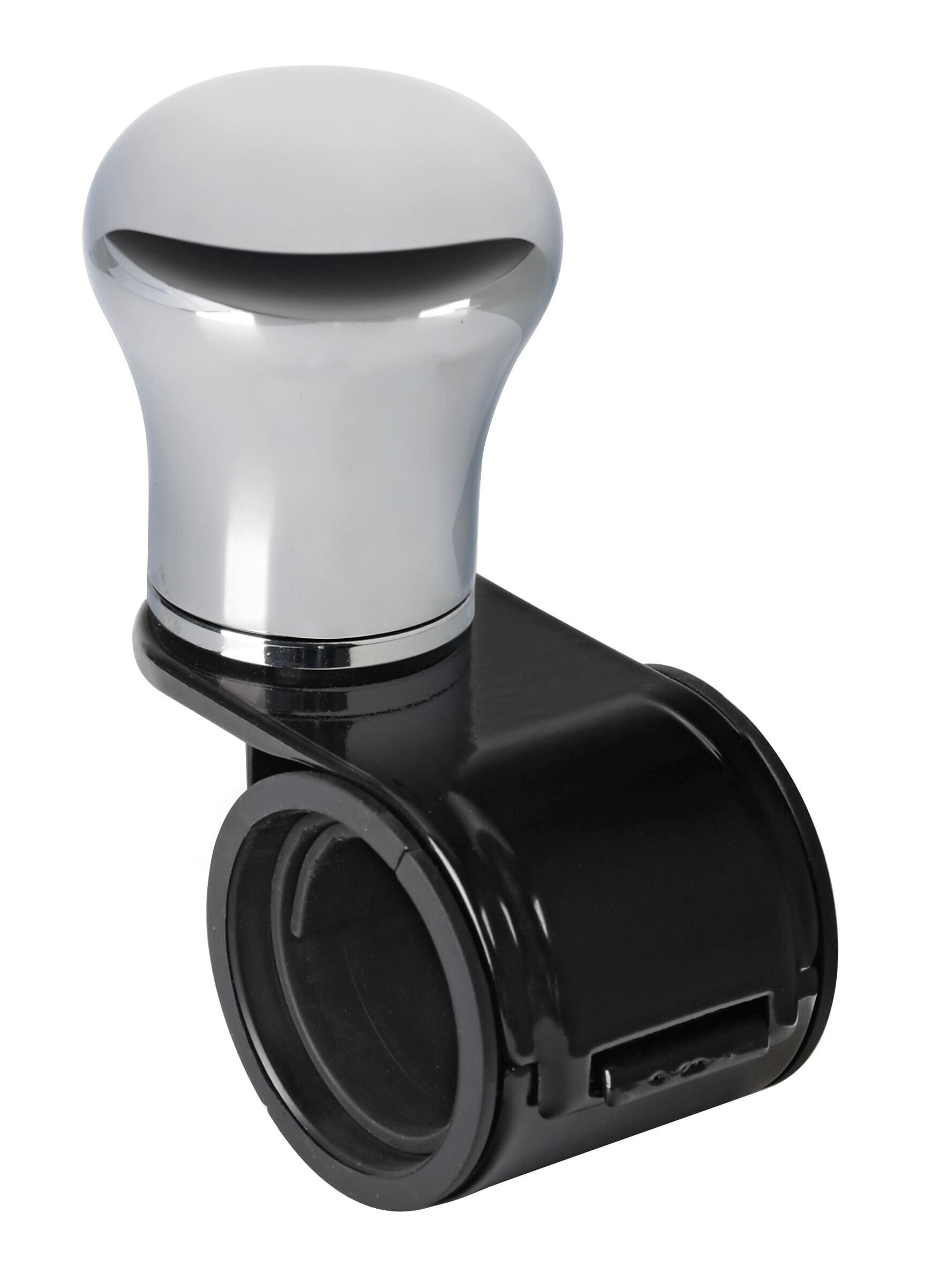 Pomelle volante in alluminio cromato, staffa nera Ø20-40mm - immagine 2