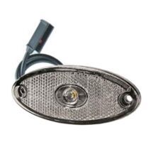 FANALE OVALE 1 LED BIANCHI
