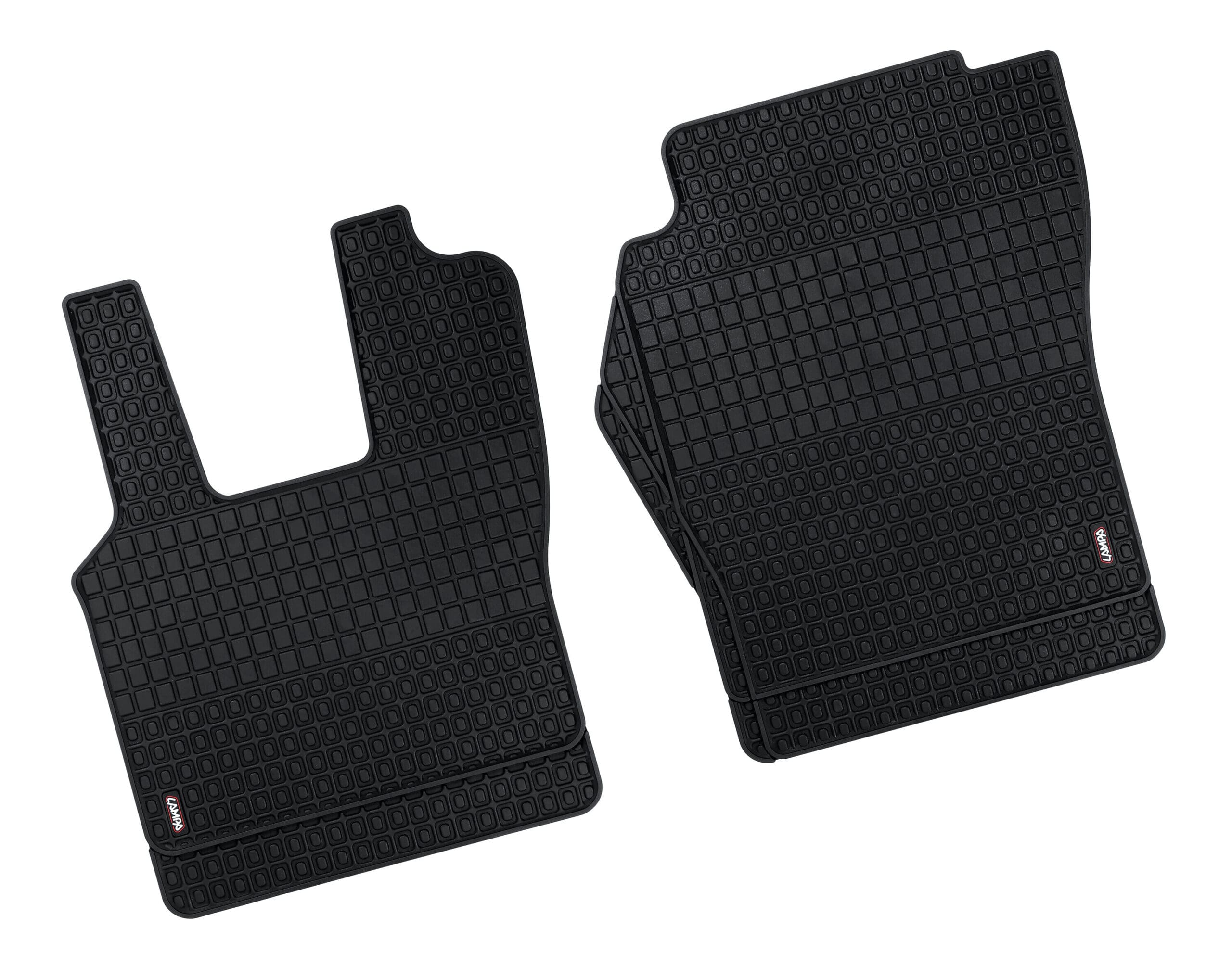 Coppia tappeti su misura in Eco Gomma per camion - compatibile per Scania G Serie 5 (03/04>08/09) - Scania G Serie 6 (09/09>08/13) - Scania G Serie 6 - Streamline (09/13>12/17) - Scania L Serie 4 (02/95>09/04) - Scania P Serie 5 (09/04>11/11) - Scania P Serie 6 (12/11>12/17) - Scania R Serie 5 (03/04>08/09) - Scania R Serie 6 (09/09>08/13) - Scania R Serie 6 - Streamline (09/13>12/17) - immagine 3