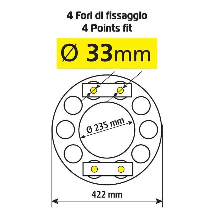 Lampa Anello Coprimozzo Aperto/Chiuso in Acciaio Inox per Cerchi in Lega - immagine 2