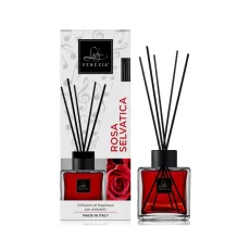 Lady Venezia Diffusore Ambiente “Cubo” Con Bastoncini 100ml Rosa Selvatica