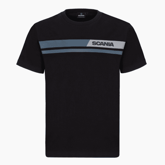 T-SHIRT DA UOMO NERA CON RIGA