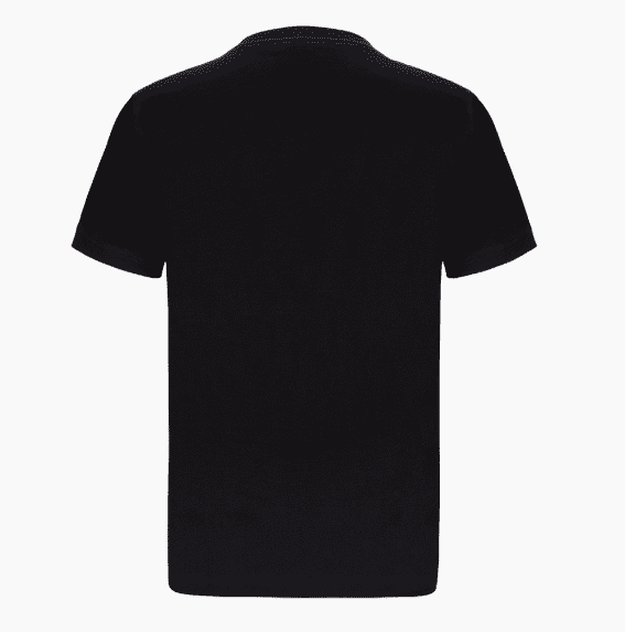T-SHIRT DA UOMO NERA CON RIGA - immagine 2