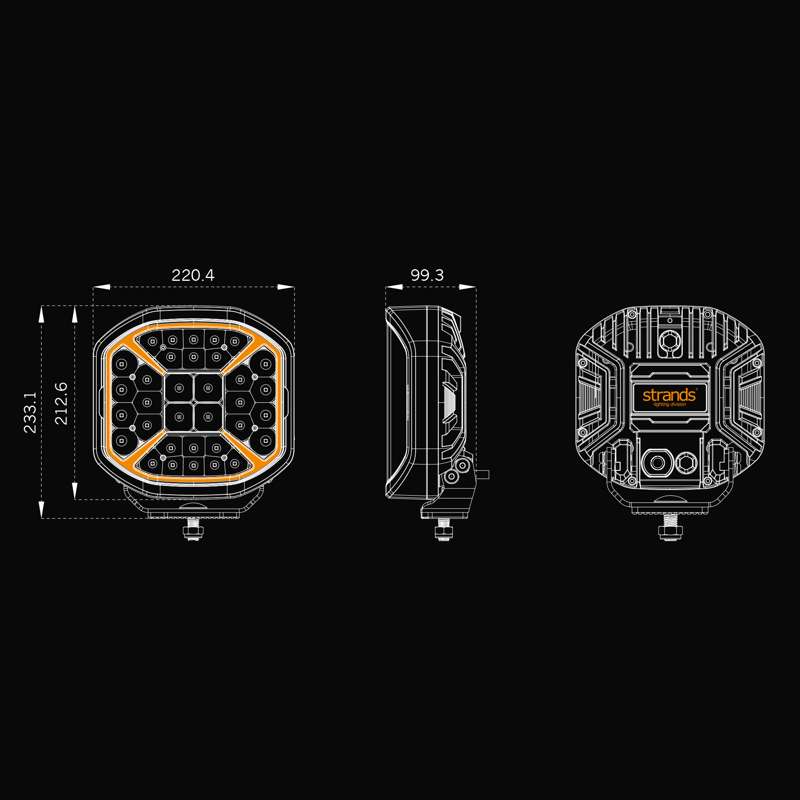 Strands Lighting Division SIBERIA X DRIVING LIGHT 9″ White/Amber Pos. | Hello Func. | DT-4Pin - immagine 9