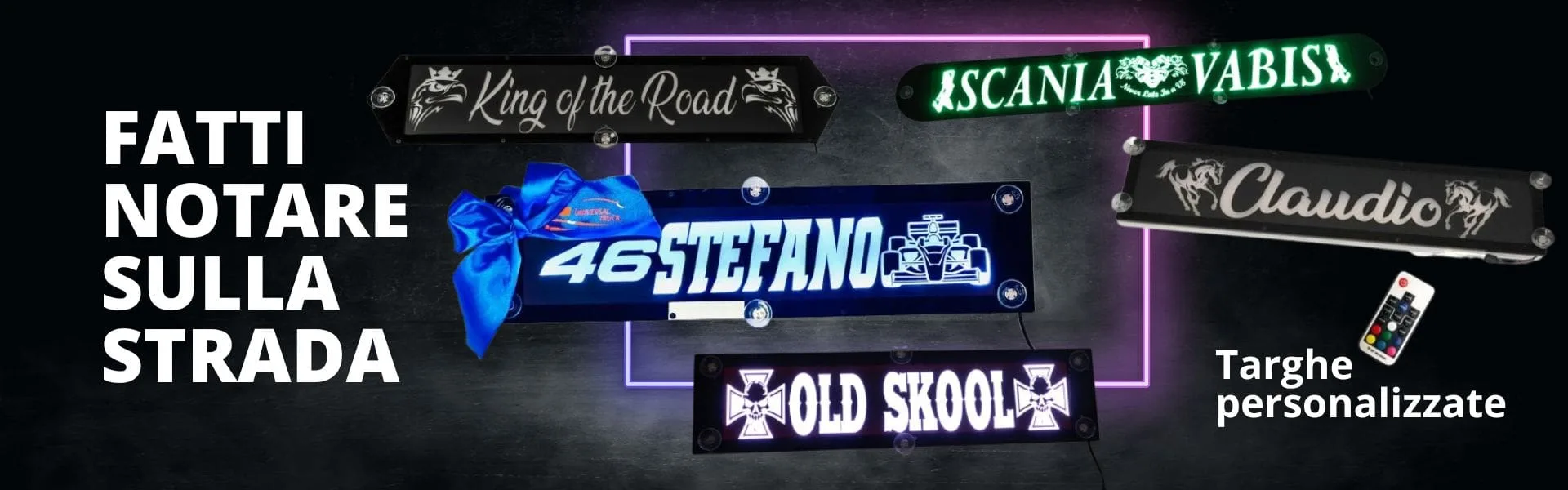 Targhe personalizzate illuminate per camion