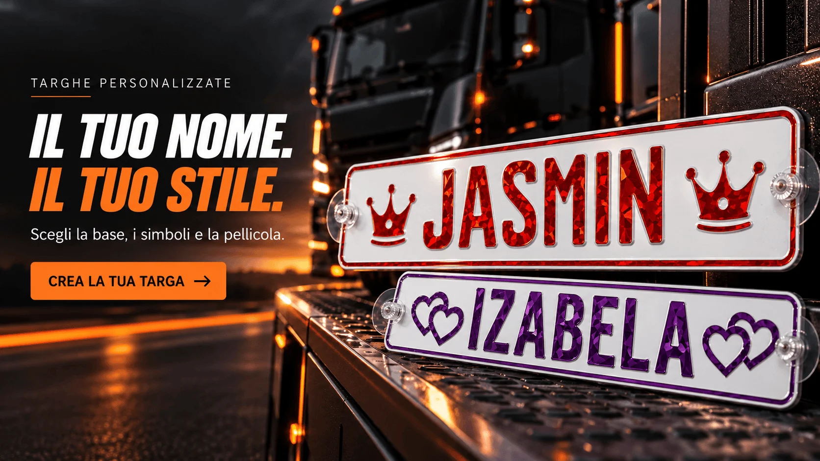 Targhe personalizzate per camion con il tuo nome - Universal Truck